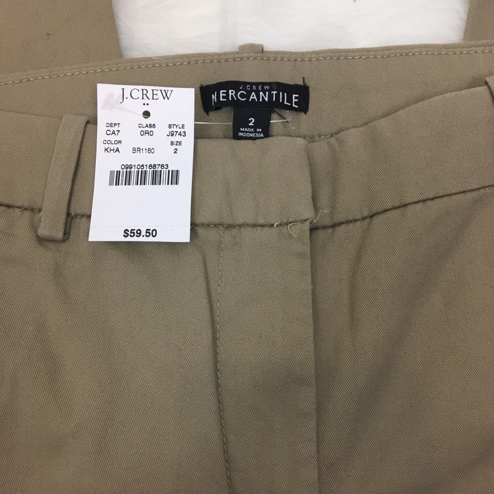 J Crew Mercantile NEW Tan Khaki Chino Pants Size 2 - Picture 5 of 9